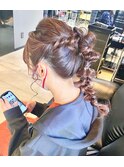 編みおろし 玉ねぎヘア ヘアアレンジ