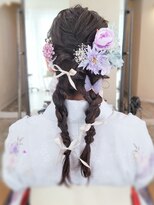 リノカヒリ(Lino kahili)&nbsp;ツインみつあみ