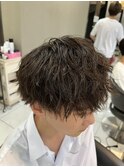 ツイストスパイラルパーマ波巻きスパイラルパーマメンズマッシュ