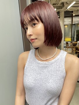 ミィ 浦和(mee) 【mee.】前髪カタログ/マチルダボブ/ピンクベージュ