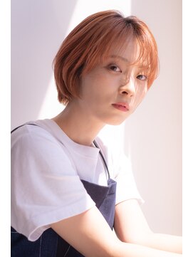 フェイス 大船(FACE) 丸みショート小顔愛されシースルーバング/オレンジカラー