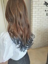 ヘアーアトリエルキナ(hair atelier LUCINA) テールカラー　ベージュとスカイブルー