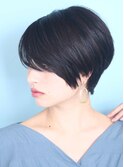 黒髪小顔美髪イメチェンピンクブラウン切りっぱなしボブショート