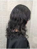 ミディアムウルフパーマ