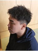 刈り上げショートアップバングツイストスパイラルパーマ