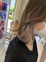 リボーンアルファ 船橋店(reborn α)&nbsp;イヤリングカラー☆ブリーチ１回ホワイトミルクティー