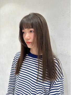 パーク(PAAQ) 【kana】ブリーチなしオリーブカラー×顔まわりレイヤーカット