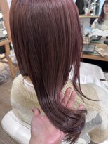 ネオリーブ チロル 横浜西口店(Neolive CiroL.)&nbsp;ピンクバイオレット　髪質改善カラー　ブリーチなしダブルカラー