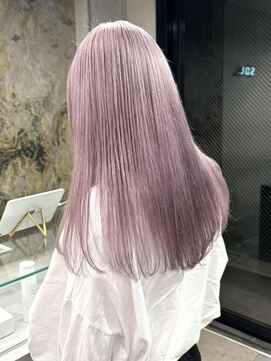 ソル ジングウマエ(SOL JINGUMAE) ハイトーンカラー顔周りレイヤーカットデザインカラーベージュ