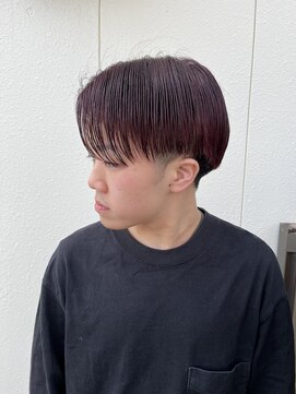 メロウ(mellow) ダブルカラー×ワインレッド