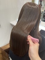 ザトエル 栄(THE TOEL)&nbsp;髪質改善メテオカラーショコラブラウンベージュ韓国ロングヘア