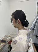 和装ヘアセット　タイトシニヨン