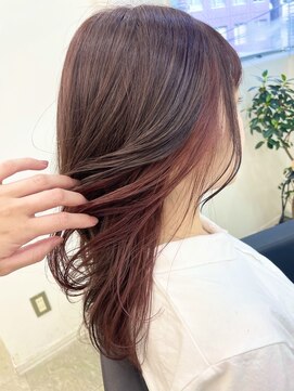 プレア 鯖江店(Pleare) インナーカラー/艶カラー/ピンク/暖色/チェリーピンク