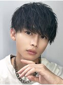 ソフトツイストマッシュツーブロック刈り上げ爽やかモテパーマ