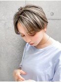 【GEEKS渋谷】オリーブグレージュ/小顔/クールショート/襟足短め