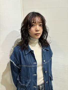 メゾンアクア 表参道(Maison ACQUA) ◎小顔ミディアムパーマミディアムデジタルパーマボブパーマ前髪