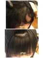 ヘアメイク イスカーゴ(HAIR MAKE ISKAGO)&nbsp;前髪だけの縮毛も６００円でてきます。