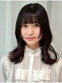 【大阪/梅田/茶屋町/中崎町】ミディアムレイヤー/ネイビー