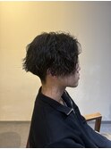 ツイストスパイラル　波巻きパーマ　ホワイトメッシュ　八王子