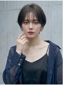 大人可愛い30代40代50代小顔マッシュショート丸みショート