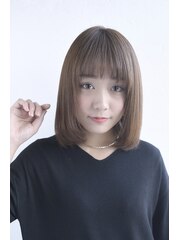 【卵型面長】の方に似合う美髪かわいいフェミニンボブby橋本圭司