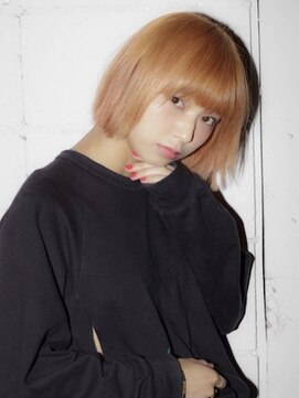 ノラジャーニー(NORA Journey) 【NORA Journey】ハイオレンジベージュの切りっぱなしボブ