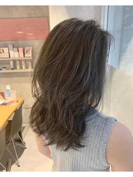 アイディール 心斎橋店(:ideal) 20代30代40代透明感カラーセミロングおとなっぽレイヤースタイル