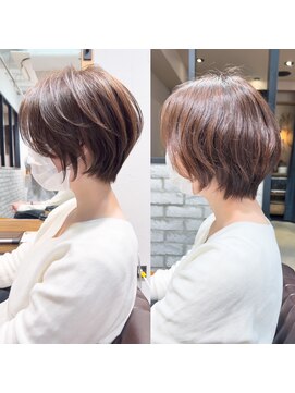 アヴァロン(AVALON) 絶壁解消×くびれ×30代40代50代×前髪長め大人ショートボブ永