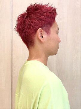 アンジュ 大豆島店(ange) 赤髪のメンズショート[20代30代40代50代60代]