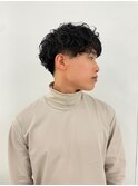 王道マッシュの波打ちパーマ