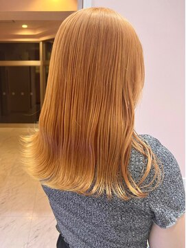 ゲーム バイ アランスミシー 横浜(GAME by Alan Smithee) ダブルカラーオレンジベージュカラーケアブリーチ韓国ハイトーン