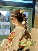#成人式ヘアセット/20代/編み下ろし/ヘアセット/成人式