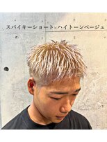 サロンリベルテ(salon Liberte) ハイトーンベージュ×スパイキーショート