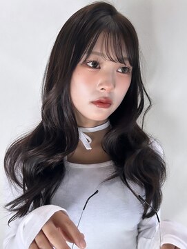 イフイイズカ (Ifh iizuka) wave hair × dark brown