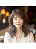上品大人セミロング＋くびれヘアー【髪質改善カラー】AVANCE