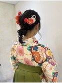 ふんわりあみおろし ×袴  卒業式ヘア