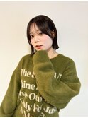 パツッと切りっぱなしボブ