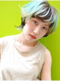 【over hair】アンブレラカラー×マッシュショート