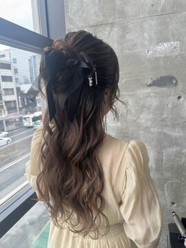 ガルボ ヘアー(garbo hair) オトナ女子 10代 20代 韓国風 ヘアアレンジ お呼ばれヘア