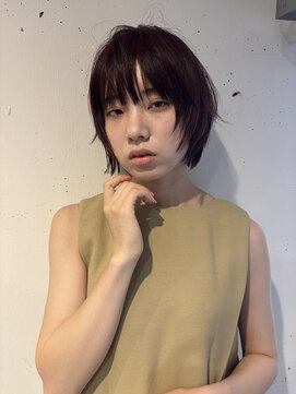 ダブ アオヤマ(DaB AOYAMA) ボルドーカラー/ボブ/ミニボブ/ブリーチなし/ダブルカラー