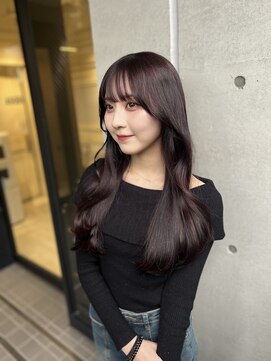 アソビ 表参道(ASOBI) ダブルカラー/黒髪/ボブルフ/ネビージュ/表参道/ラベンダー