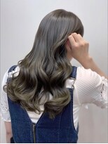 アース 東戸塚店(HAIR & MAKE EARTH) ブリーチなしカラー◎オリーブグレージュ×赤み消しロング