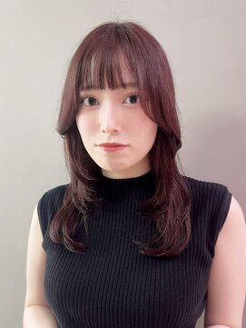 アルバム 銀座(ALBUM GINZA) 顔周りレイヤーロングおくれ毛前髪カット_F1046