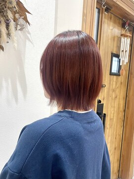 青森 八戸 外ハネボブ ボルドーカラー 20代30代40代