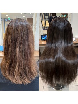 アッシュ 大泉学園店(Ash) 染めながらツヤとまとまりを整える