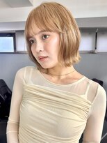 ヴェイン 渋谷(vain)&nbsp;春っぽい柔らかベージュボブ