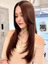 アッシュ 新杉田店(Ash)&nbsp;新杉田レイヤーカット韓国ダブルカラー顔周り前髪カットボブ