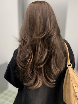 ヌヌ 渋谷 原宿 明治神宮前(nunu) レイヤーカットウルフカットボブグレージュオリーブべージュ