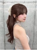 ココアグレージュ　ショコラグレージュ　レイヤーカット