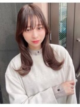 フォルテ 城北店 大人ガーリー韓国風韓国風シースルー前髪 チョコレート